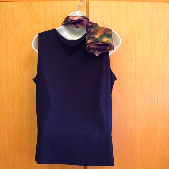 Petite Talbots SZ LP Navy Tank Top. - Picture 2 of 7